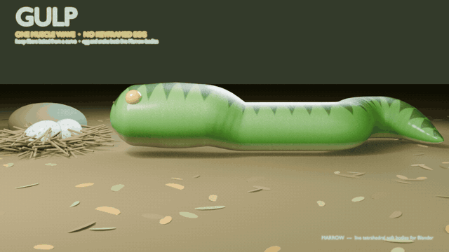Snake swallowing an egg with a travelling muscle ring